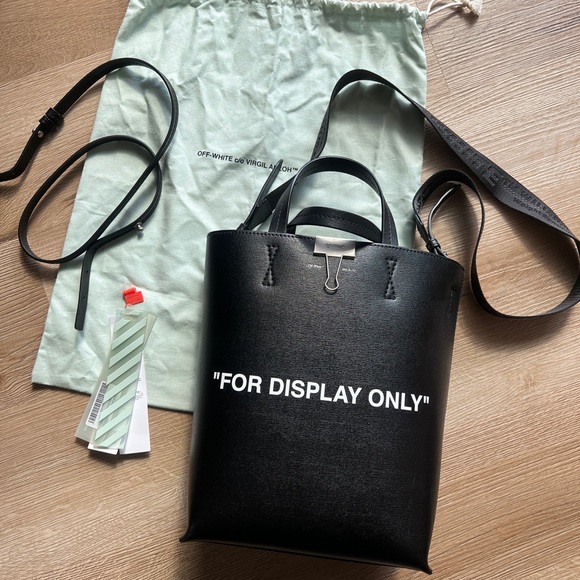 Off-White Handbags - OFF-WHITE “For Display Only” Saffiano Leather Tote Bag